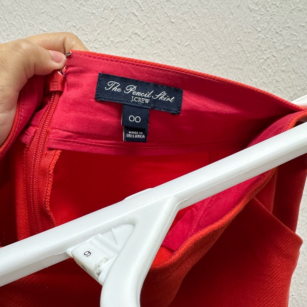 Red pencil skirt